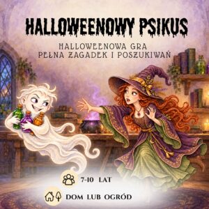 Halloweenowy Psikus – gra z zagadkami dla dzieci | PDF